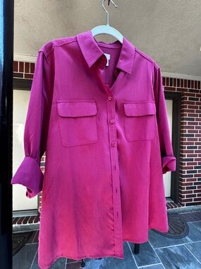 Chico's wine long sleeve button down